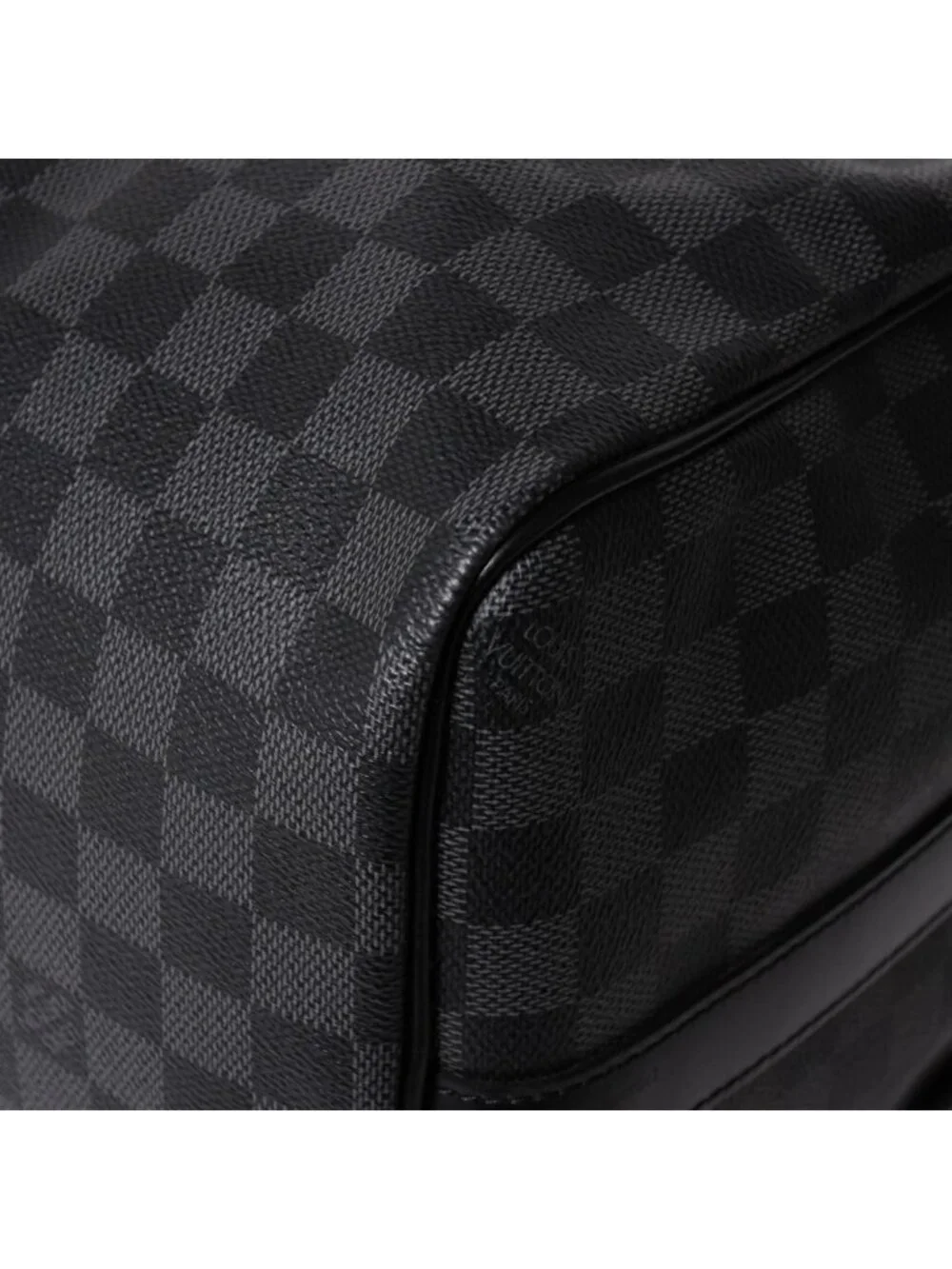 Louis Vuitton Boston Keepall Bandouliere 45 Damier Graphite Black Silver